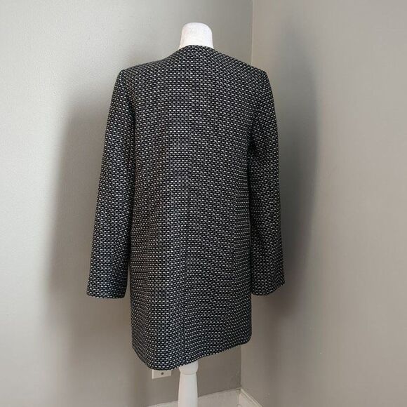 Halogen Knit Topper Jacket Open Front Tailored Black Dot Black Size Small - Picture 5 of 13